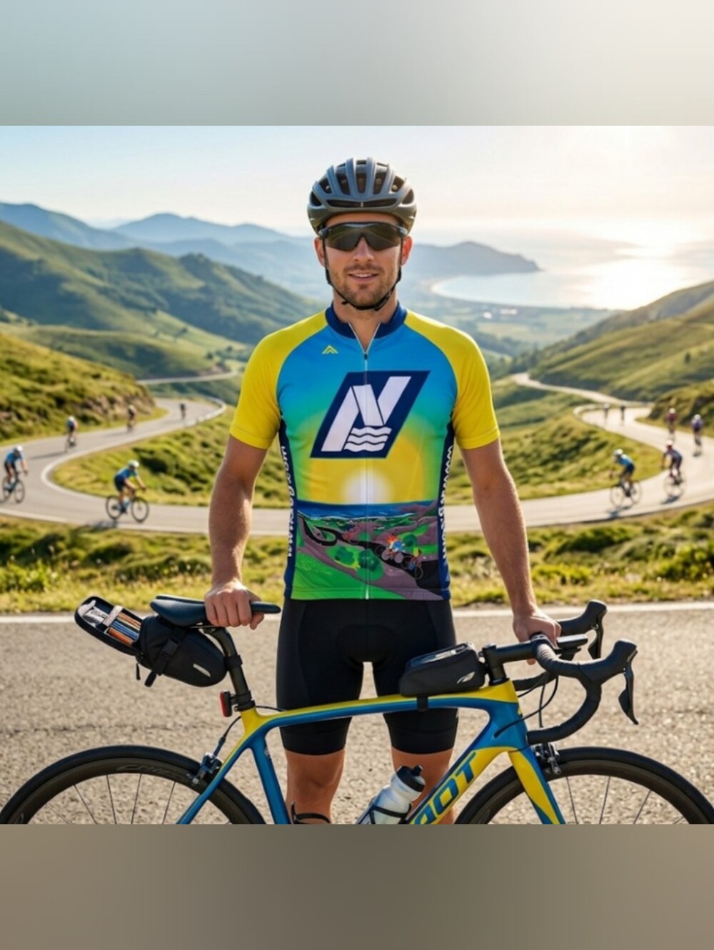 🚴‍♂️ Ascend Sportswear Unisex Cycling Jersey – Size M, Excellent Condition